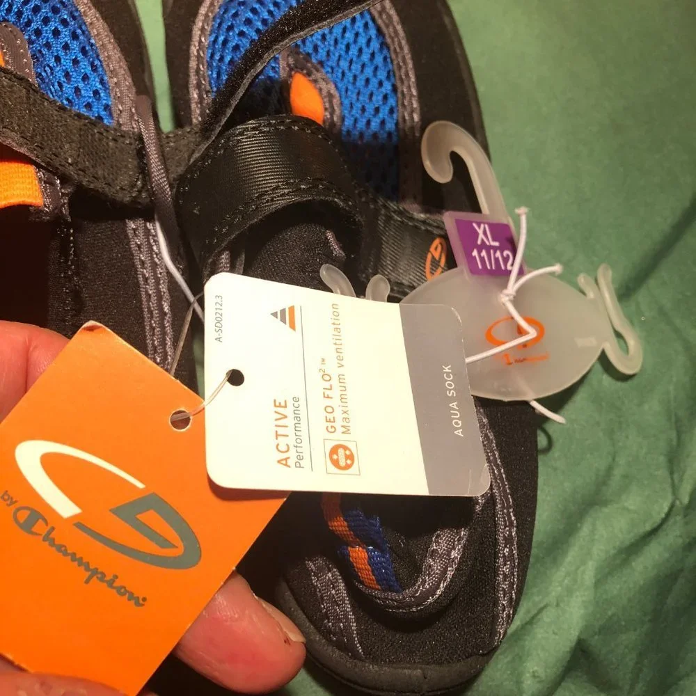 champion kids swimming shoes geo flo,  sz 11/12